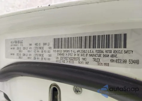 2016 Ram 2500 Big Horn z USA, uszkodzony, nr VIN 3C6TR5DT0GG299376